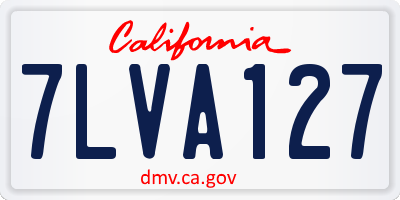 CA license plate 7LVA127