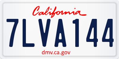 CA license plate 7LVA144