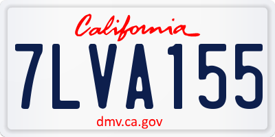 CA license plate 7LVA155
