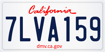 CA license plate 7LVA159