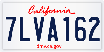 CA license plate 7LVA162