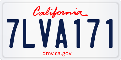 CA license plate 7LVA171