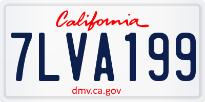 CA license plate 7LVA199