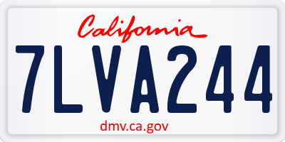 CA license plate 7LVA244