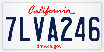 CA license plate 7LVA246