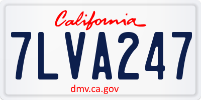 CA license plate 7LVA247