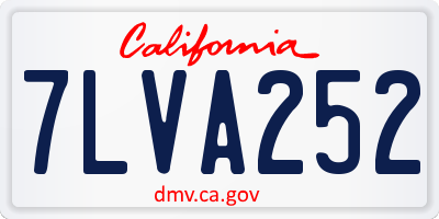 CA license plate 7LVA252