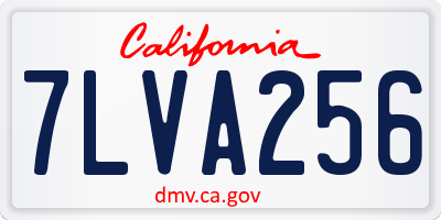 CA license plate 7LVA256