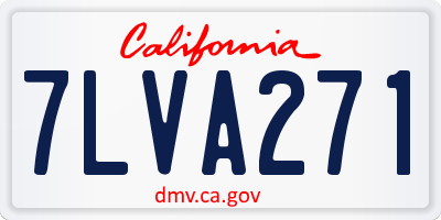 CA license plate 7LVA271