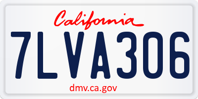 CA license plate 7LVA306