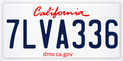 CA license plate 7LVA336