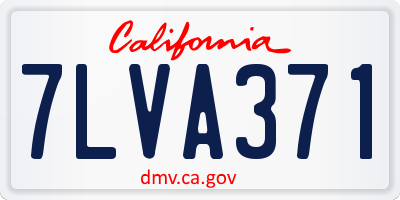 CA license plate 7LVA371