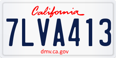 CA license plate 7LVA413