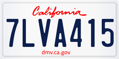 CA license plate 7LVA415
