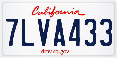 CA license plate 7LVA433