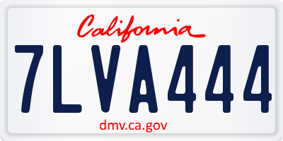 CA license plate 7LVA444