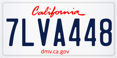 CA license plate 7LVA448