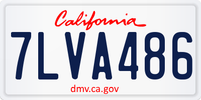 CA license plate 7LVA486