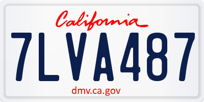 CA license plate 7LVA487