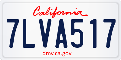 CA license plate 7LVA517