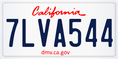 CA license plate 7LVA544