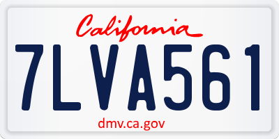 CA license plate 7LVA561