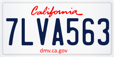 CA license plate 7LVA563