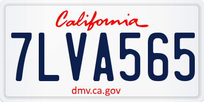 CA license plate 7LVA565