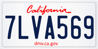 CA license plate 7LVA569