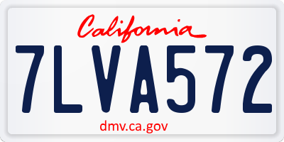CA license plate 7LVA572