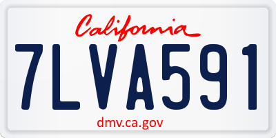 CA license plate 7LVA591
