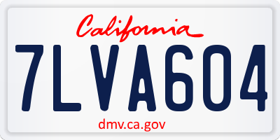 CA license plate 7LVA604