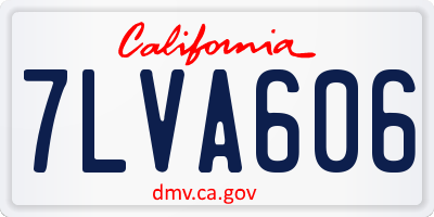 CA license plate 7LVA606