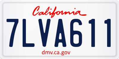 CA license plate 7LVA611