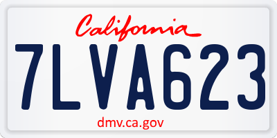 CA license plate 7LVA623