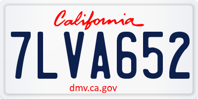 CA license plate 7LVA652