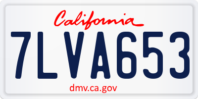 CA license plate 7LVA653