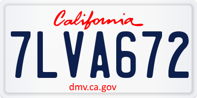 CA license plate 7LVA672
