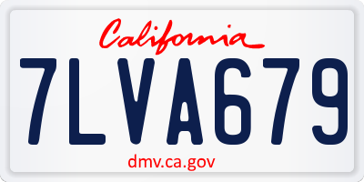 CA license plate 7LVA679