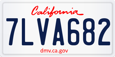 CA license plate 7LVA682