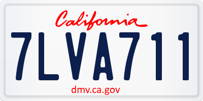 CA license plate 7LVA711