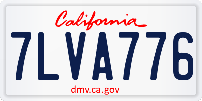 CA license plate 7LVA776