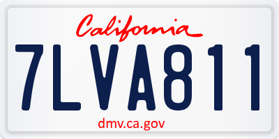 CA license plate 7LVA811