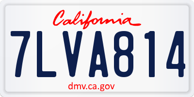 CA license plate 7LVA814