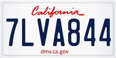 CA license plate 7LVA844
