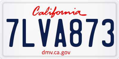 CA license plate 7LVA873