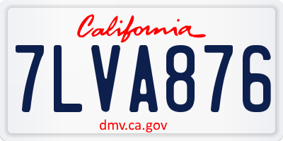 CA license plate 7LVA876
