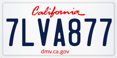 CA license plate 7LVA877