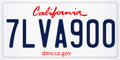 CA license plate 7LVA900