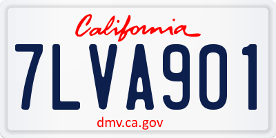 CA license plate 7LVA901